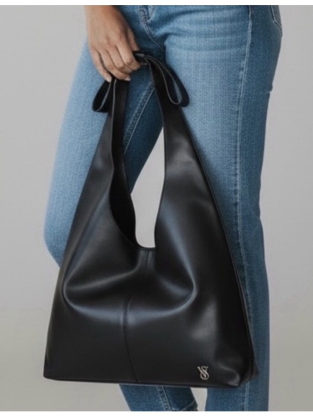 🌟🖤 VICTORIA'S SECRET Black Shoulder Tote Hobo Bag 🖤🌟